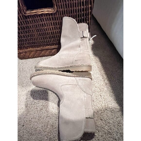 Birkenstock Uppsala Boot Shearling Suede Leather Beige Taupe Women’s 5.5/36 - Picture 6 of 13